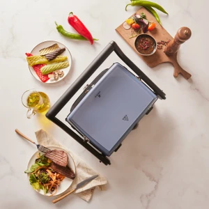 Gastro Grill Glass Premium 2400W Tost ve Izgara Makinesi Ocean Wave