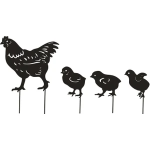 Bahçe Tavuk Civcivler Sevimli Heykel Avlu Çim Dekorasyon Bahçe Sanat (Yurt Dışından)