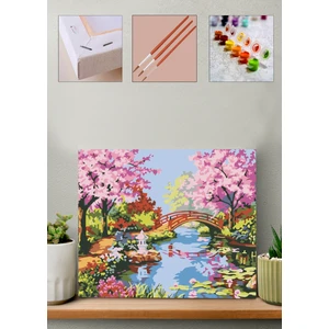 Japon Bahçesi Sayılarla Boyama Seti 40 x 50 cm