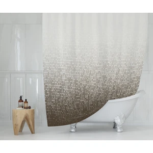 Tropik Home Kahverengi Banyo Perdesi Duş Perdesi Su Geçirmez Banyo Perdeleri Polyester Kumaş Duş Perde 180X200CM