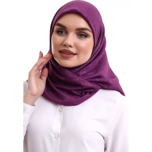 İhvan Online Kofra Desenli Baş Örtü - Lila