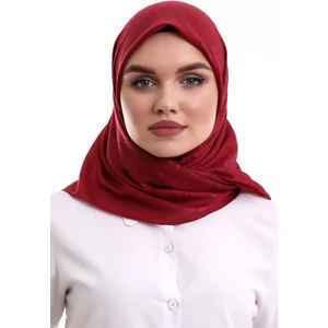 İhvan Online Kofra Desenli Baş Örtü - Kırmızı