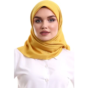 İhvan Online Kofra Desenli Baş Örtü - Sarı