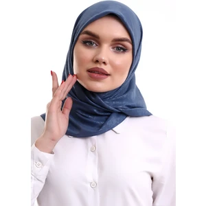 İhvan Online Kofra Desenli Baş Örtü - Mavi