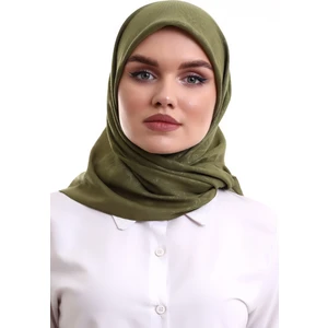 İhvan Online Kofra Desenli Baş Örtü - Koyu Yeşil
