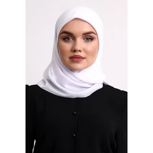İhvan Online Kofra Desenli Baş Örtü - Beyaz