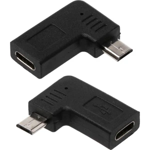 S7 Için 90 Derece Mikro USB Erkek Tip C Dişi Adaptörü, 2 Adet (Yurt Dışından)