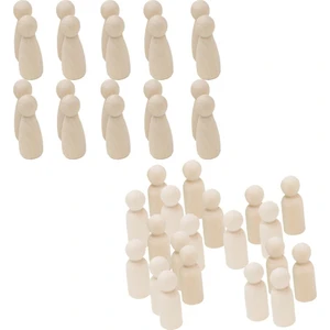 40 Paket 65MM Bitmemiş Ahşap Bebekler, Peg Insanlar, Bebek Gövdeleri, Ahşap (Yurt Dışından)