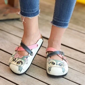 Azizsahinshoes 5402 Baykuşlu Çapraz Sabo Terlik