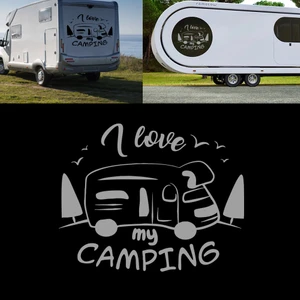 Melek Pazarı I Love Camping Kamp Karavan STICKER-S1744