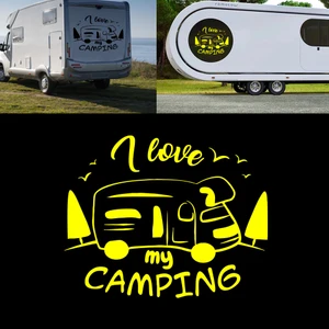 Melek Pazarı I Love Camping Kamp Karavan STICKER-S1744