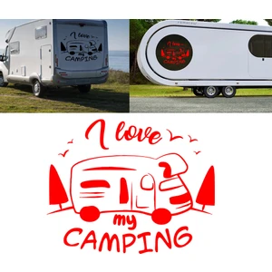 Melek Pazarı I Love Camping Kamp Karavan STICKER-S1744