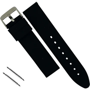 Online Kordon Fossil Saat Uyumlu 22 mm Siyah Silikon Saat Kordonu Kayışı