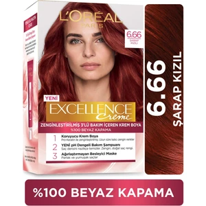 L'Oréal Paris L'oreal Paris Saç Boyası - Excellence Creme 6.66 Şarap Kızılı