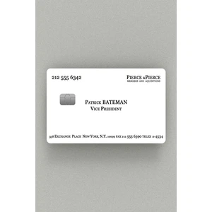 Patrick Bateman Kartvizit Kredi Kartı & Akbil Sticker Kaplama (2 ADET)