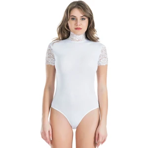 Derya Kurşun Dantelli Balıkçı Yaka Kadın Body 330