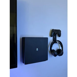 2'li Fırsat Ps4 Slim ve Ps4 Pro Için Duvar Standı ve Joystick Konsol Tutacağı Kırılmaz Stand Yerden Tasarruf Gaming Aksesuar