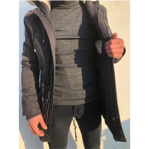 Blues Moda Staff Vip Fermuar ve Cep Detaylı Exculusive Mont Kaban Çıkarılabilir Kapüşonlu