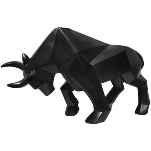 Dekoratif Modern Büyük Boy Kübik Boğa Biblo Heykel Ev Ofis Dekor Ev Aksesuarları