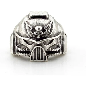 Warhammer Kask Savaşçı Pirinç Ayarlanabilir Erkek Yüzük RG024