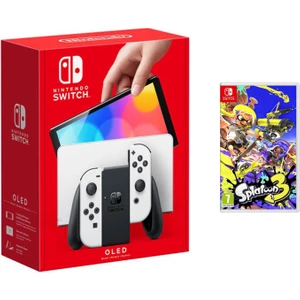 Nintendo Switch OLED Beyaz Yeni Nesil Konsol 64GB + Splatoon 3 Oyunlu Bundle
