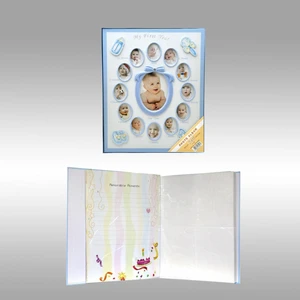 NRCN 10x15 cm 240’LIK 12 Ay Çerçeveli Bebek Fotoğraf Albümü Mavi