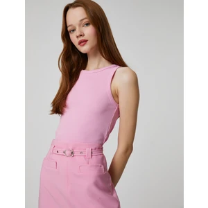 Basic Fitilli Atlet Bisiklet Yaka Biye Detaylı