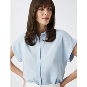 Kısa Kollu Gömlek Gizli Düğmeli