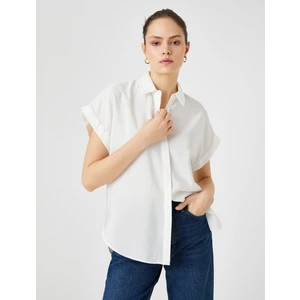 Kısa Kollu Gömlek Gizli Düğmeli