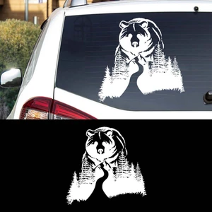 Ayı Orman Manzara Kamp Karavan Sticker, Off Road STICKER-S1409