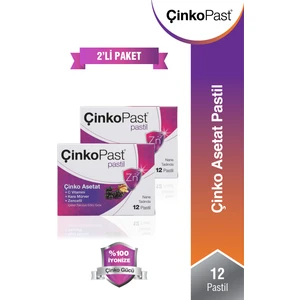 Zencefil & Karamürver Çinko Asetat Pastil 2'li Set 24 Adet