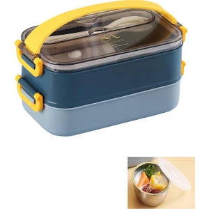 Bento Lunch Box Ofis-Okul Için Yeni Nesil Sefer Tası -Çorba Kaseli Model-Paslanmaz Çelik