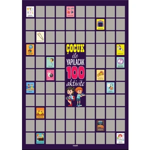Çocuk ile Yapılacak 100 Aktivite Kazıkazan Poster Çocuk Hediye Aktivite, Kolay Kazıma Yeni Versiyon