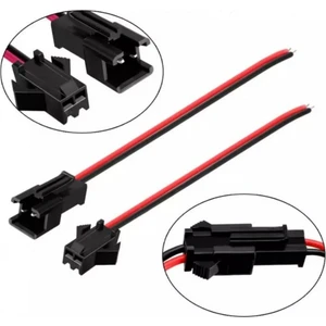 Jst Sm 2 Pin  Kablolu Konnektör - Dişi-Erkek - 15CM 5takım