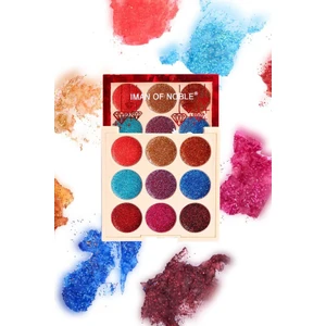 Iman Of Noble 9'lu Elmas Ambalajlı Glitter Far Paleti 6619 Kırmızı Ambalaj
