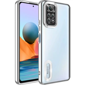 Xiaomi Redmi Note 11 Kılıf Renkli Kenarlı Parlak Logo Açık Şeffaf Omega Silikon