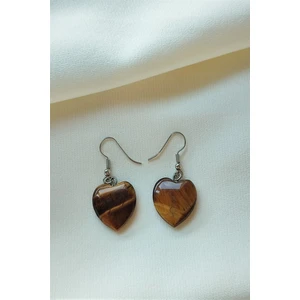 Bade Accessories Kaplangözü Kalp Doğaltaş Küpe