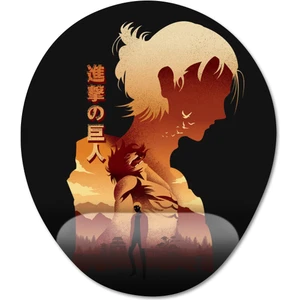 Attack On Titan - Eren Yeager Bilek Destekli Mousepad Model - 1 Oval