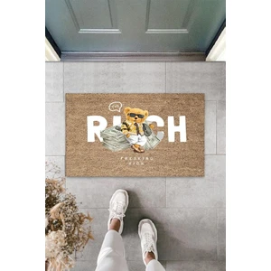 Diji Baby Bej Kapı Önü Paspası Rich Ayıcık Desen  K-3348