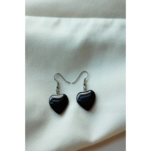 Bade Accessories Oniks Kalp Doğaltaş Küpe