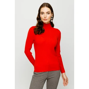 On Balıkçı Yaka Fitilli Triko Kazak