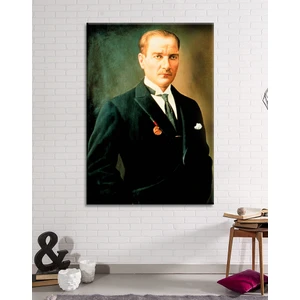 Morfil Sanat Atölyesi Atatürk Mustafa Kemal Portresi Makam Panosu Kanvas Tablo Resmi Kurumlar Okullar (8farklı Ölçü)