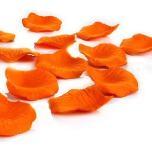 Turuncu Renkli Gül Yaprağı Şekilli Kumaş Konfeti 144 Lü 1 Paket