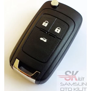 Skilit Samsun Oto Kilit Opel Astra J Insignia Anahtar Kumanda Kabı Vidalı Damla Logolu