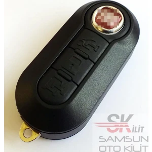 Skilit Samsun Oto Kilit Fiat 500 Doblo Ducato Punto Kumanda Anahtar Kabı Logolu