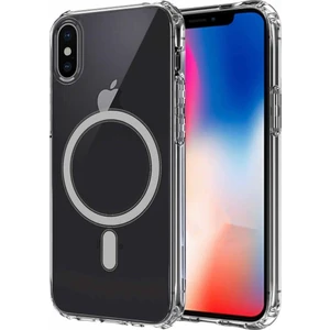 Apple Iphone X/xs Kılıf Ultra Korumalı Şeffaf Magsafeli Emboss Sert Silikon
