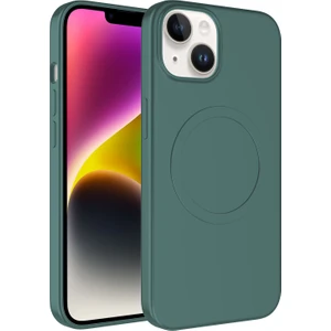 Apple Iphone 14 Plus Kılıf Magsafeli Mat Sert Plas Silikon