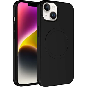 Apple Iphone 14 Plus Kılıf Magsafeli Mat Sert Plas Silikon