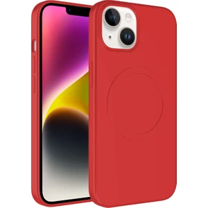 Apple Iphone 14 Plus Kılıf Magsafeli Mat Sert Plas Silikon