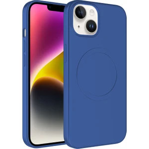 Apple Iphone 14 Plus Kılıf Magsafeli Mat Sert Plas Silikon